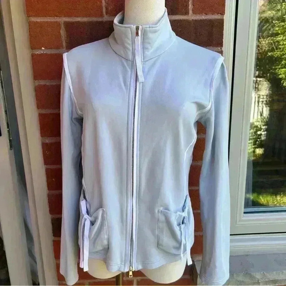 MARC CAIN cotton blend  zippered jacket top SZ M - Picture 10 of 17